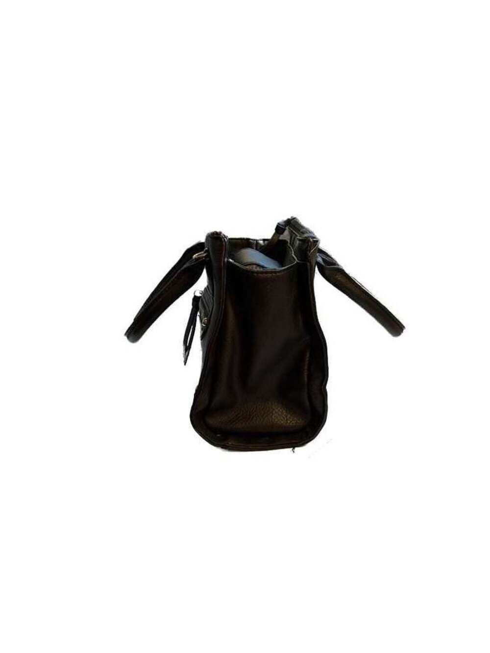Christian Siriano Black Vinyl Handbag Purse - Picture 5 of 5